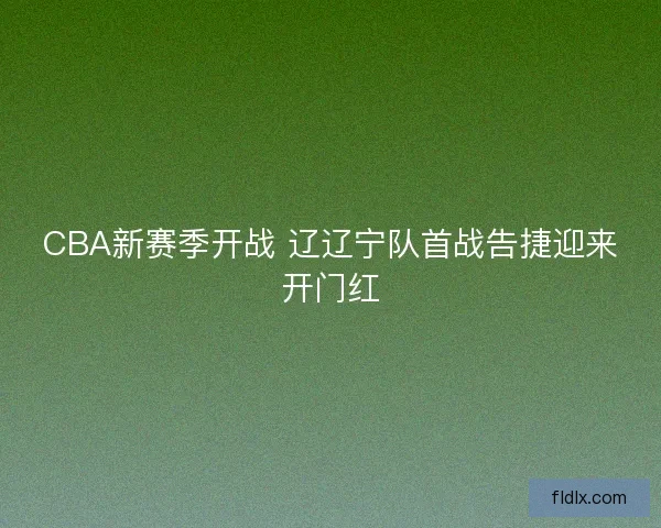 CBA新赛季开战 辽辽宁队首战告捷迎来开门红